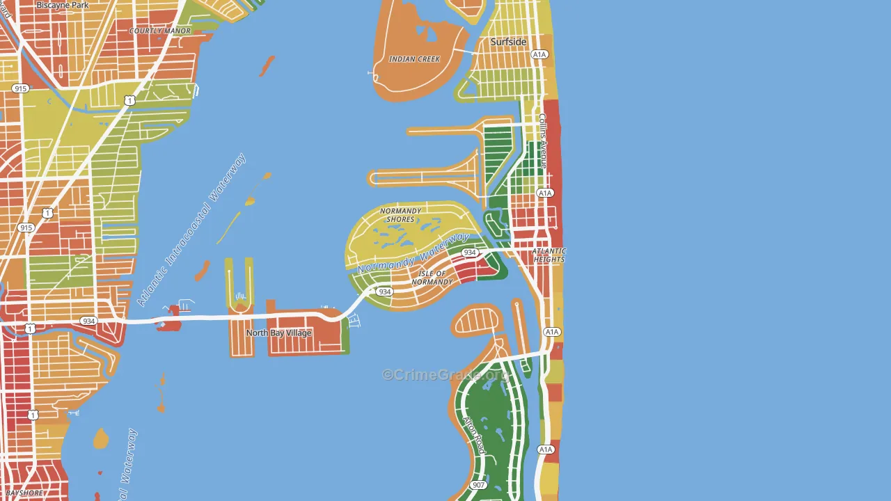 33141, FL Map of Theft Rates