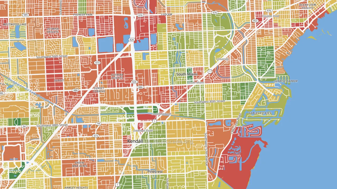 33143, FL Map of Theft Rates