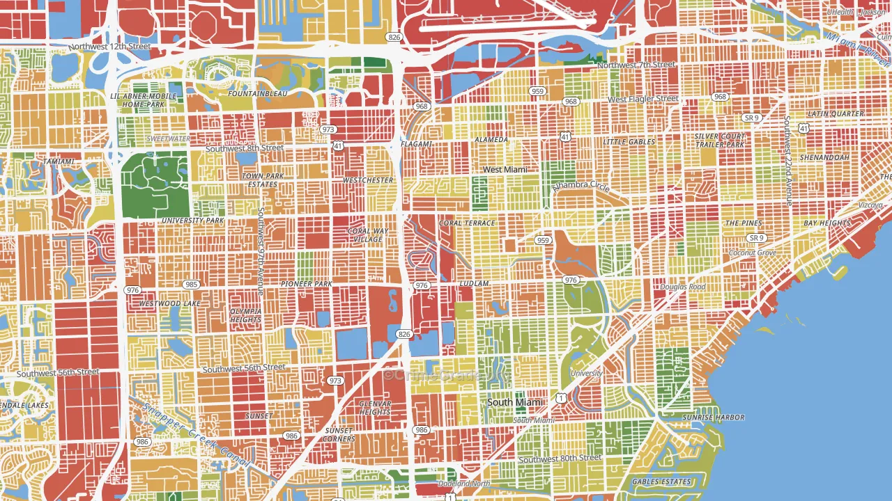 33155, FL Map of Theft Rates