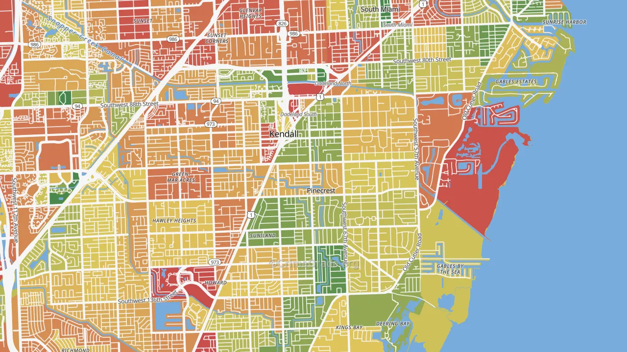 33156, FL Map of Theft Rates