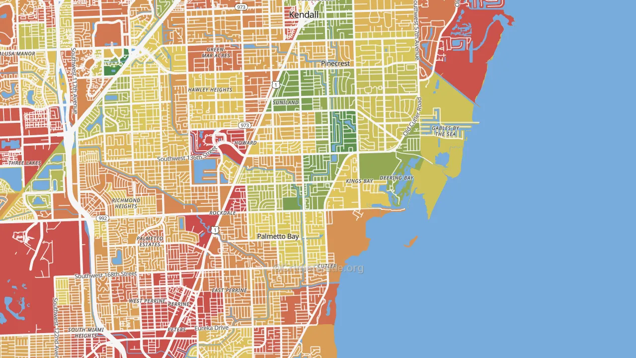 33158, FL Map of Theft Rates