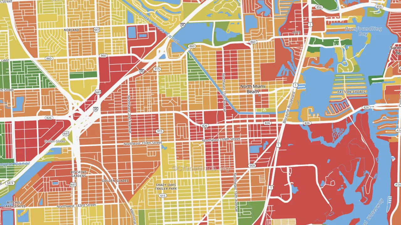 33162, FL Map of Theft Rates