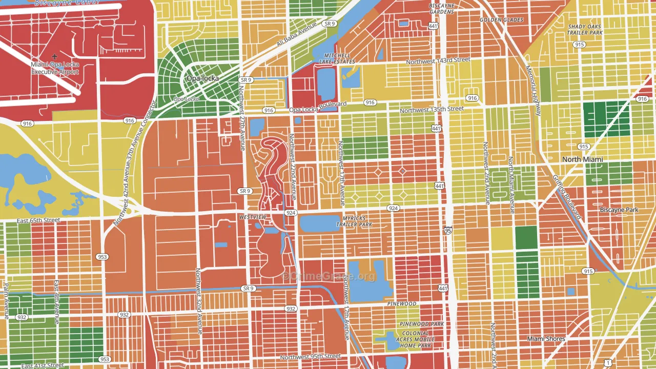 33167, FL Map of Theft Rates