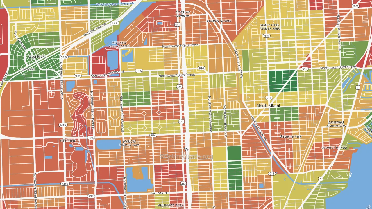 33168, FL Map of Theft Rates
