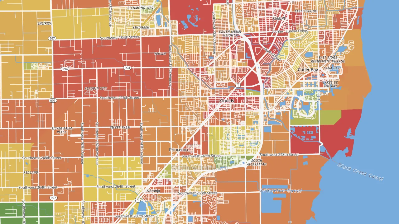 33170, FL Map of Theft Rates