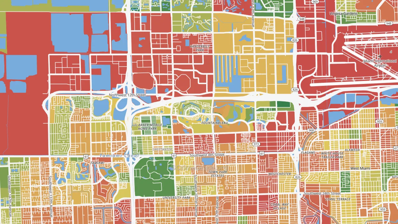 33172, FL Map of Theft Rates
