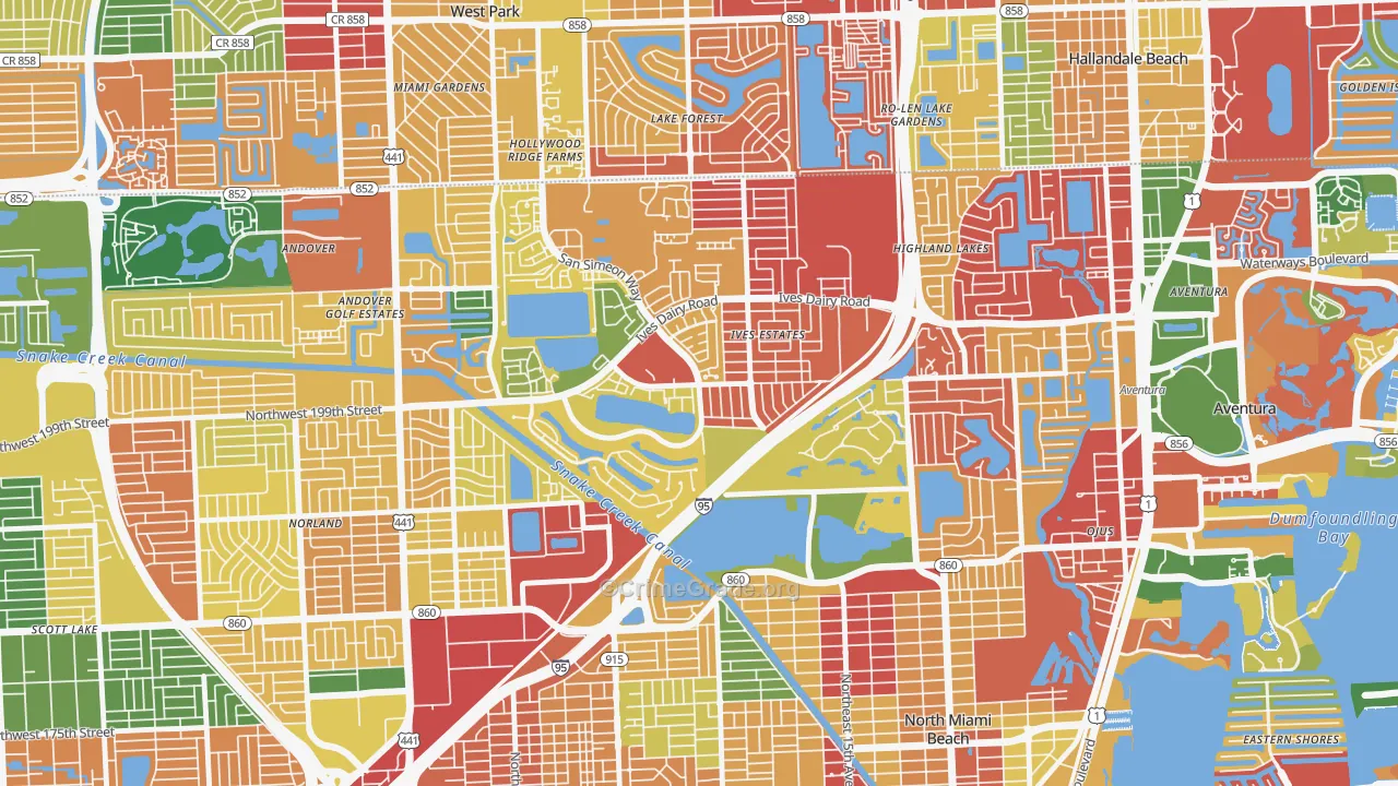 33179, FL Map of Theft Rates