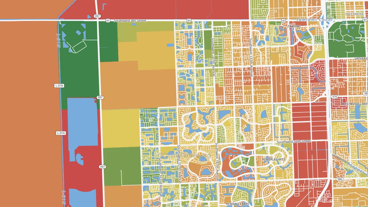 33185, FL Map of Theft Rates