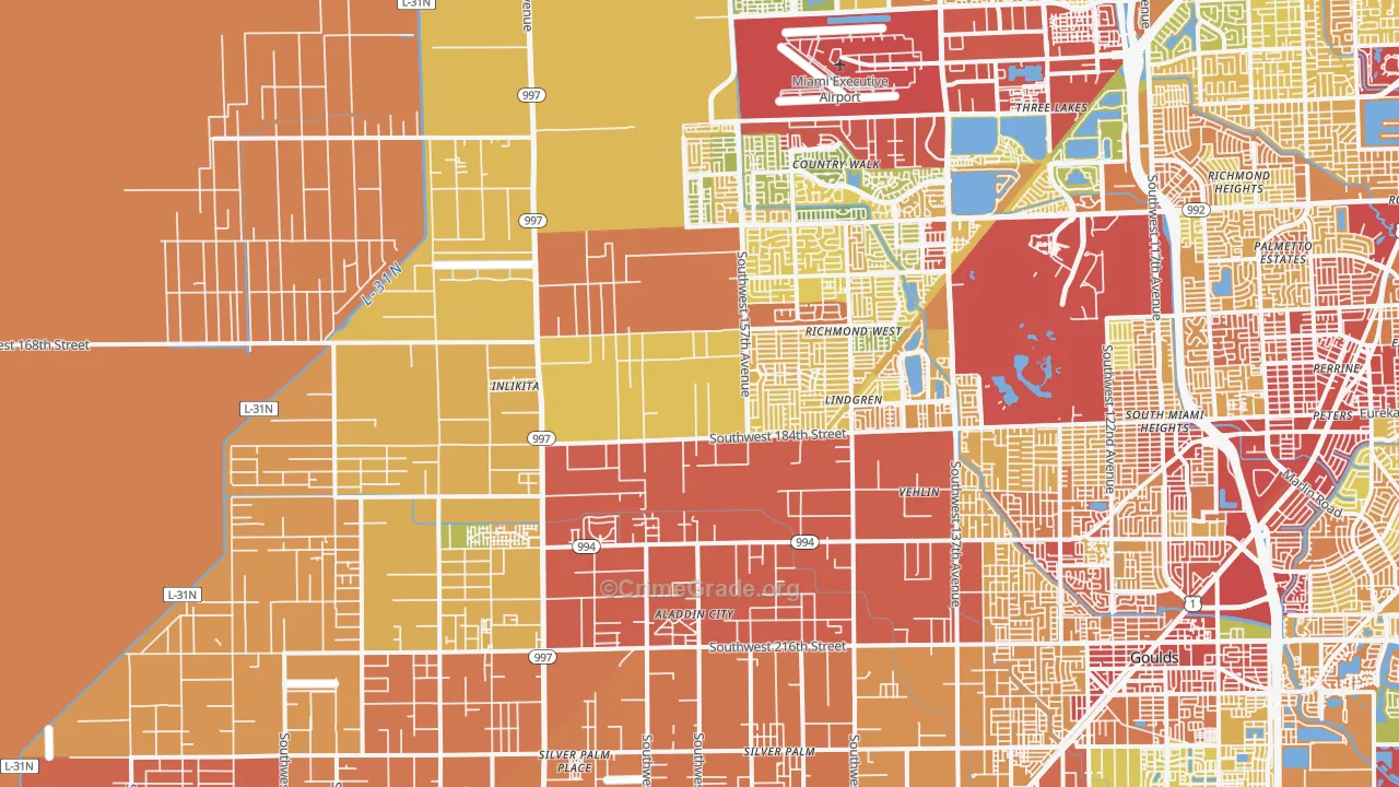 33187, FL Map of Theft Rates