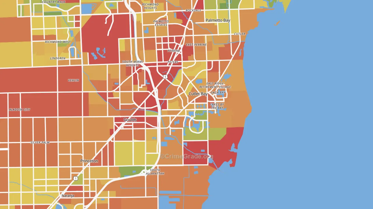 33189, FL Map of Theft Rates