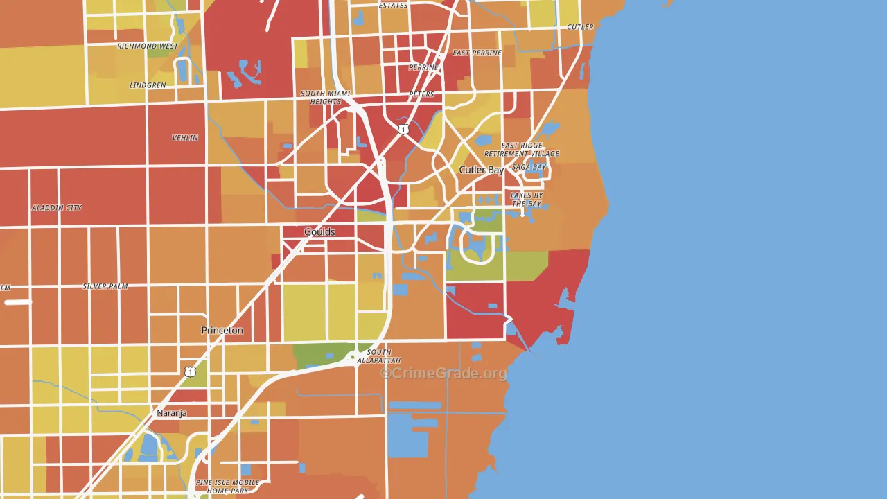 33190, FL Map of Theft Rates