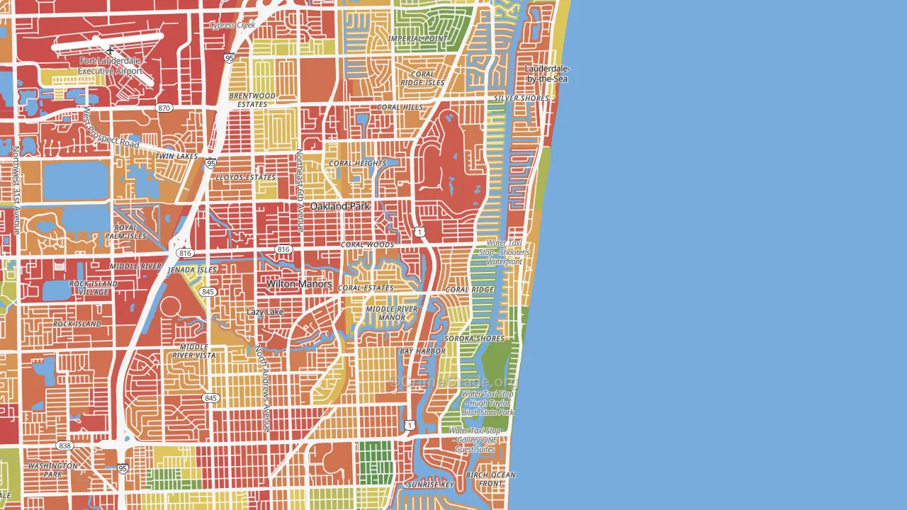 33306, FL Map of Theft Rates