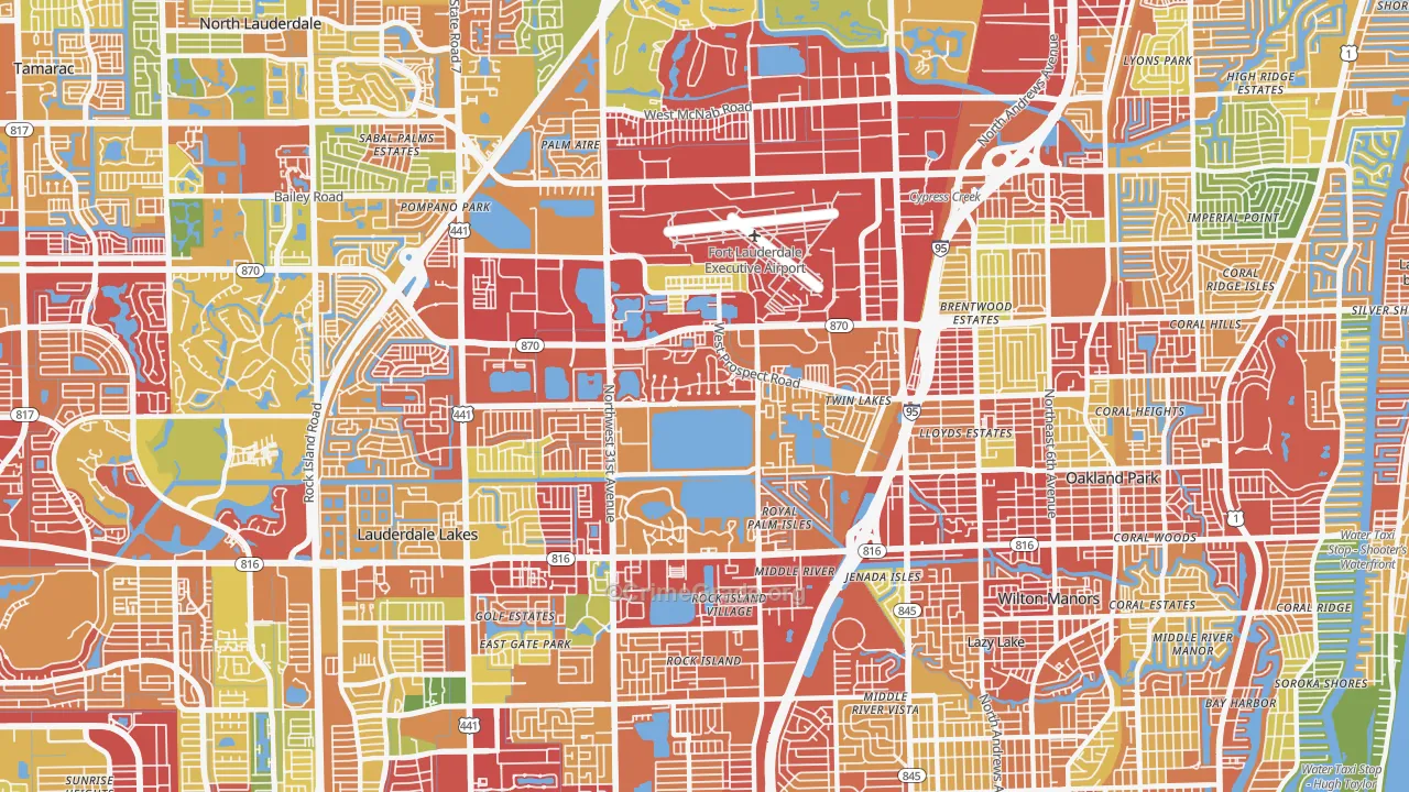 33309, FL Map of Theft Rates