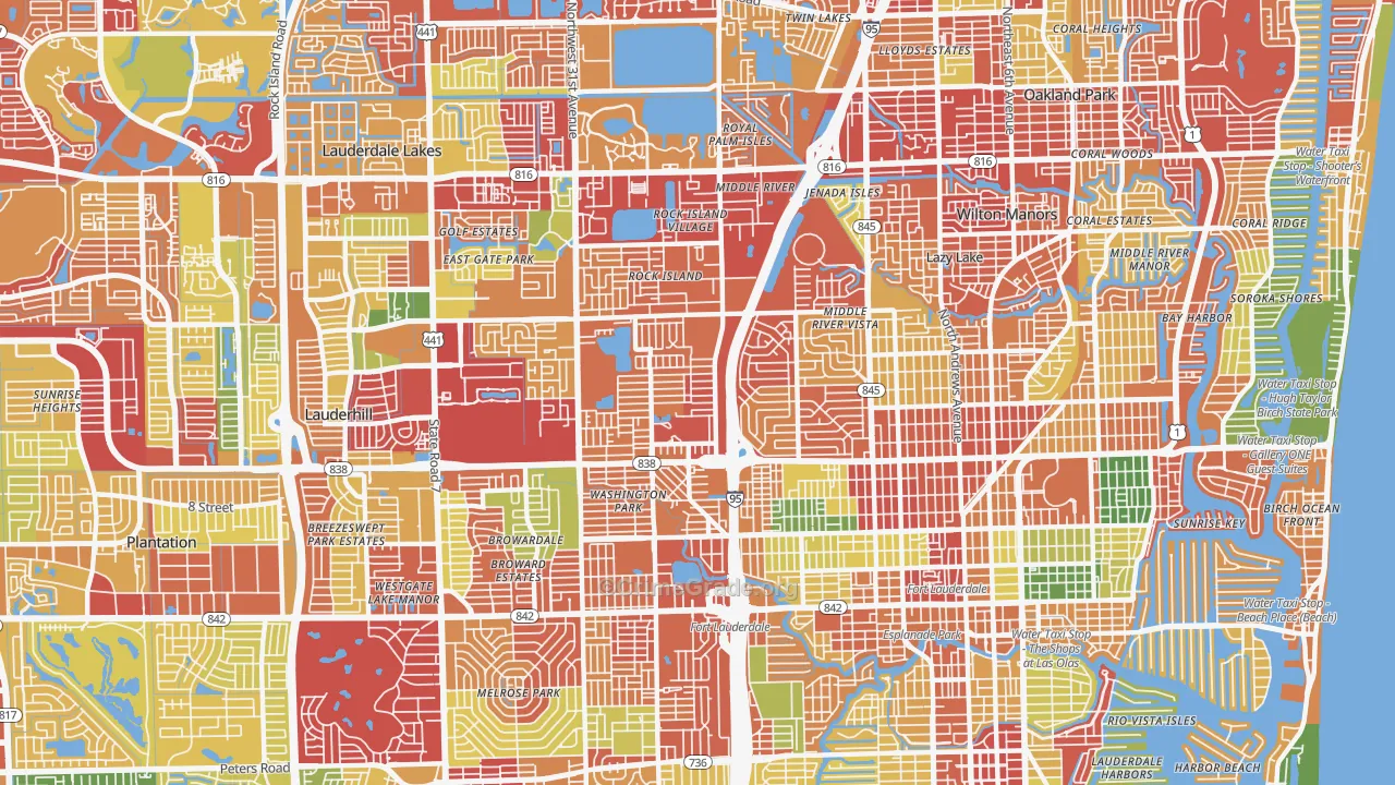 33311, FL Map of Theft Rates