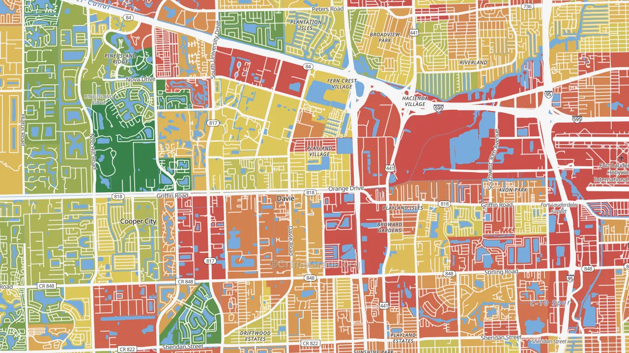 33314, FL Map of Theft Rates