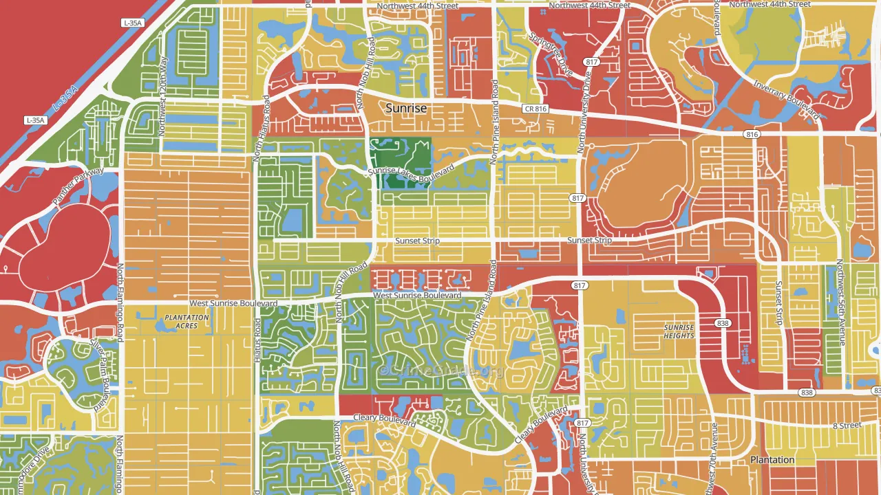 33322, FL Map of Theft Rates