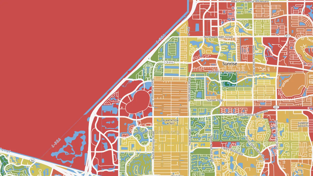 33323, FL Map of Theft Rates