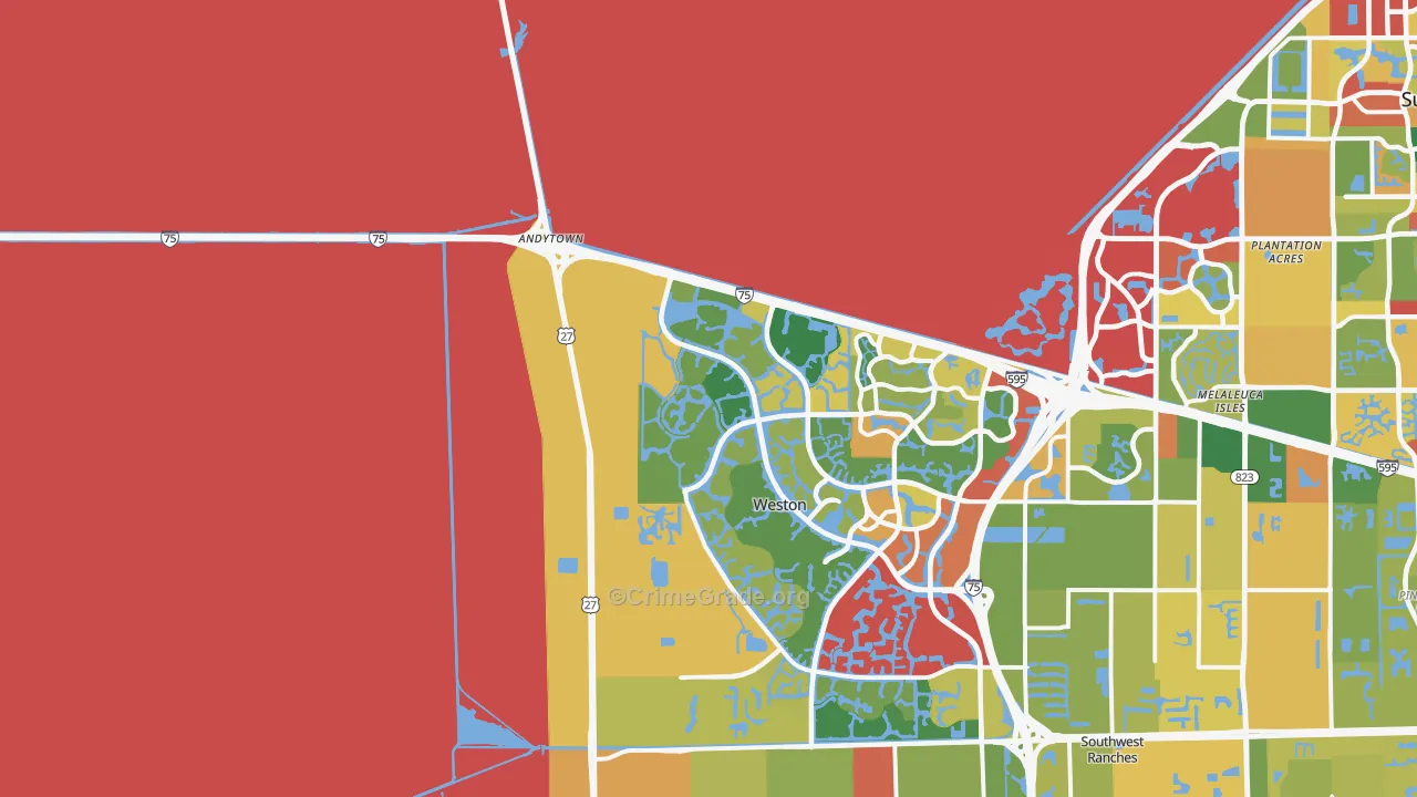 33327, FL Map of Theft Rates
