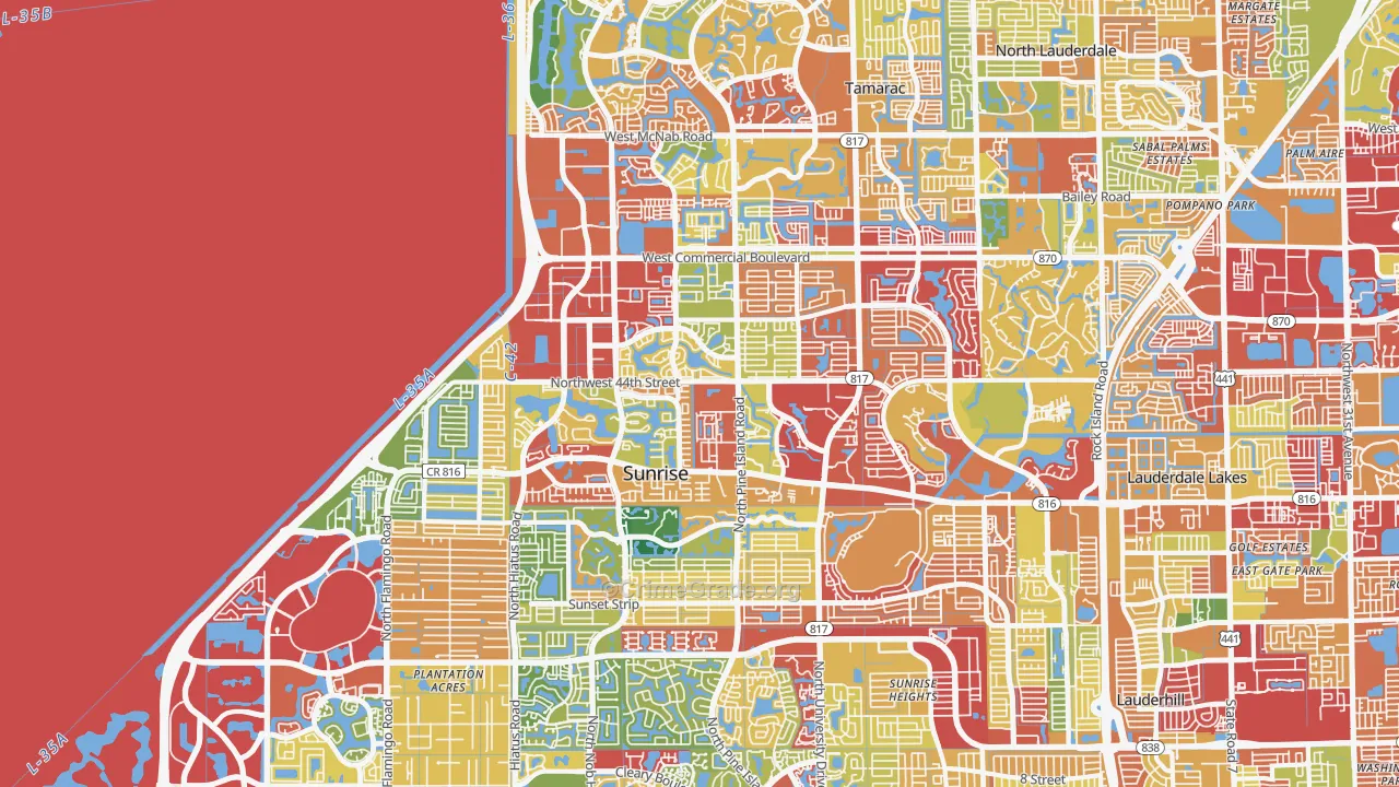 33351, FL Map of Theft Rates