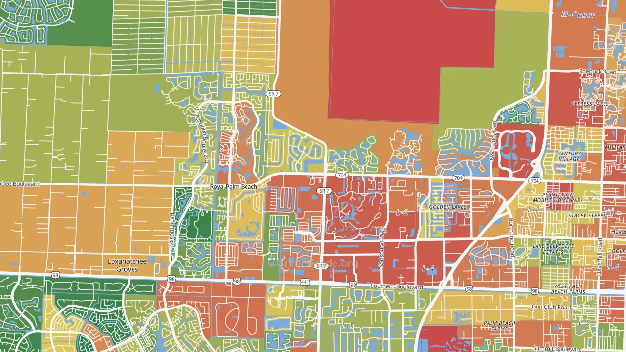 33411, FL Map of Theft Rates