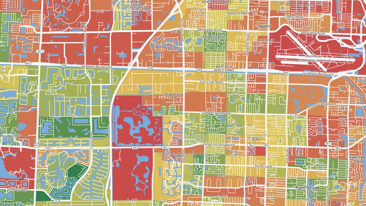 33413, FL Map of Theft Rates
