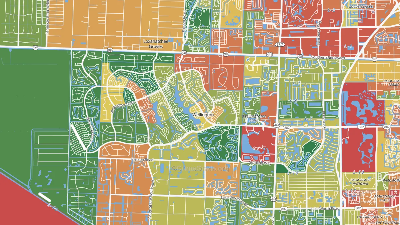 33414, FL Map of Theft Rates
