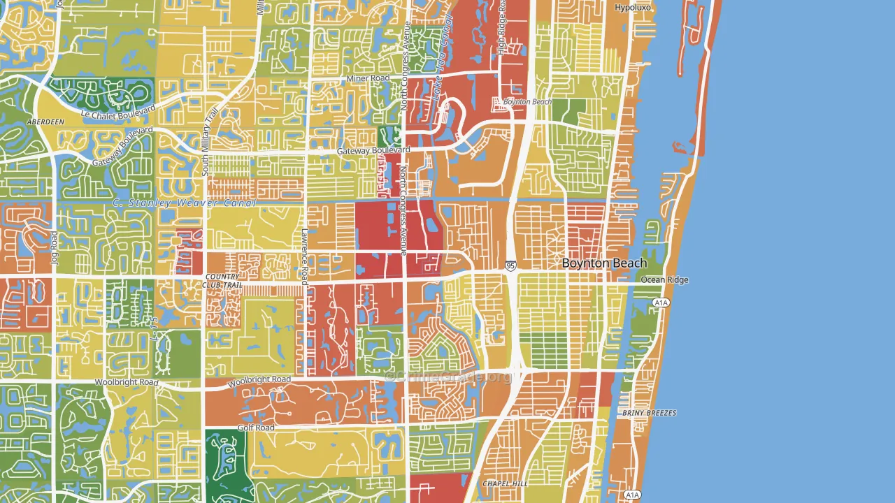 33426, FL Map of Theft Rates