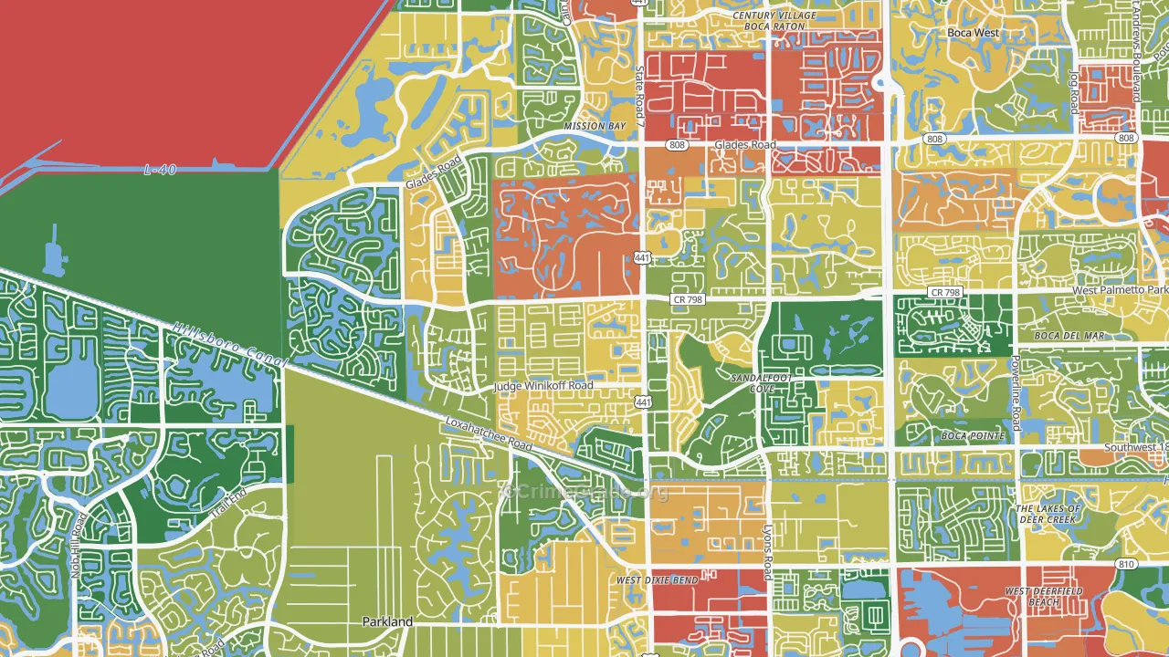 33428, FL Map of Theft Rates
