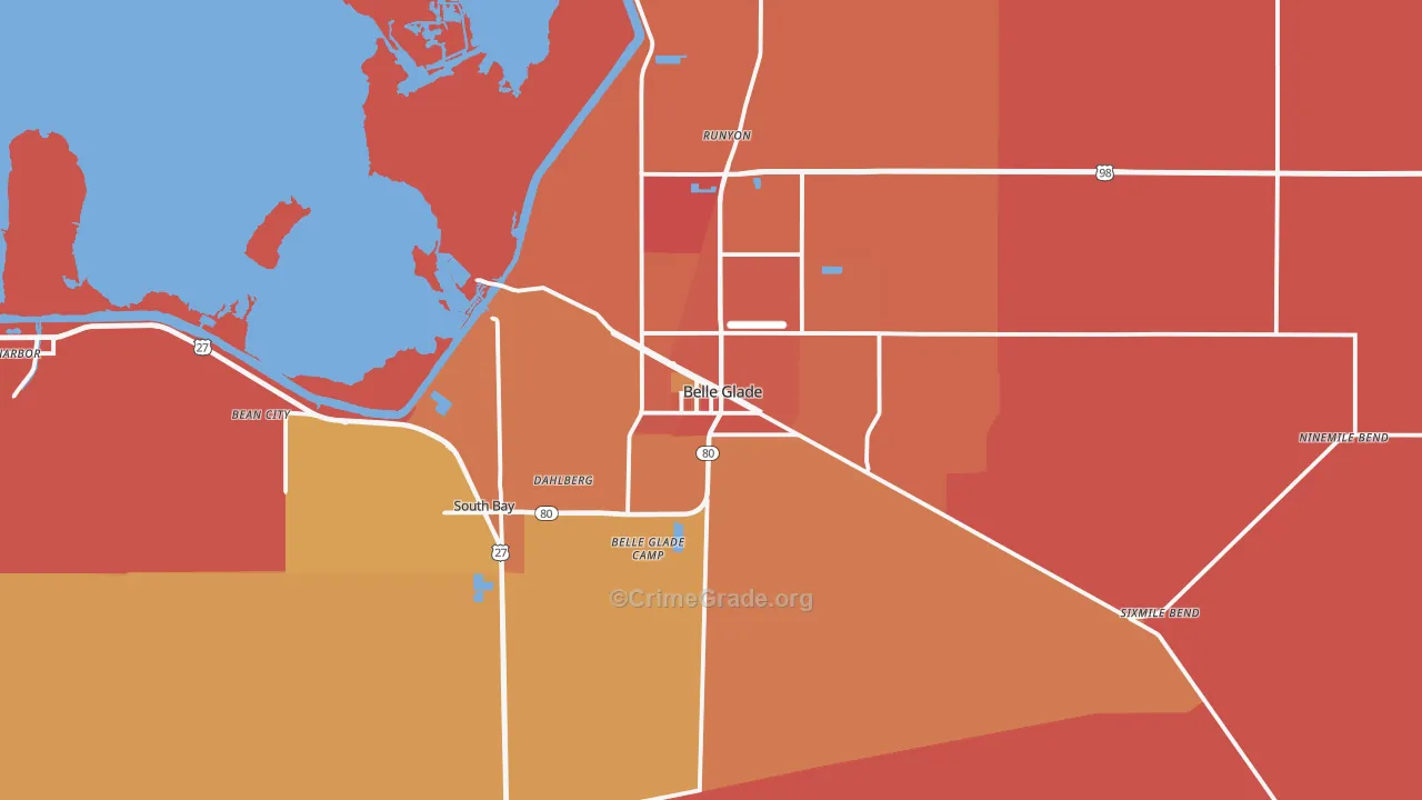 33430, FL Map of Theft Rates