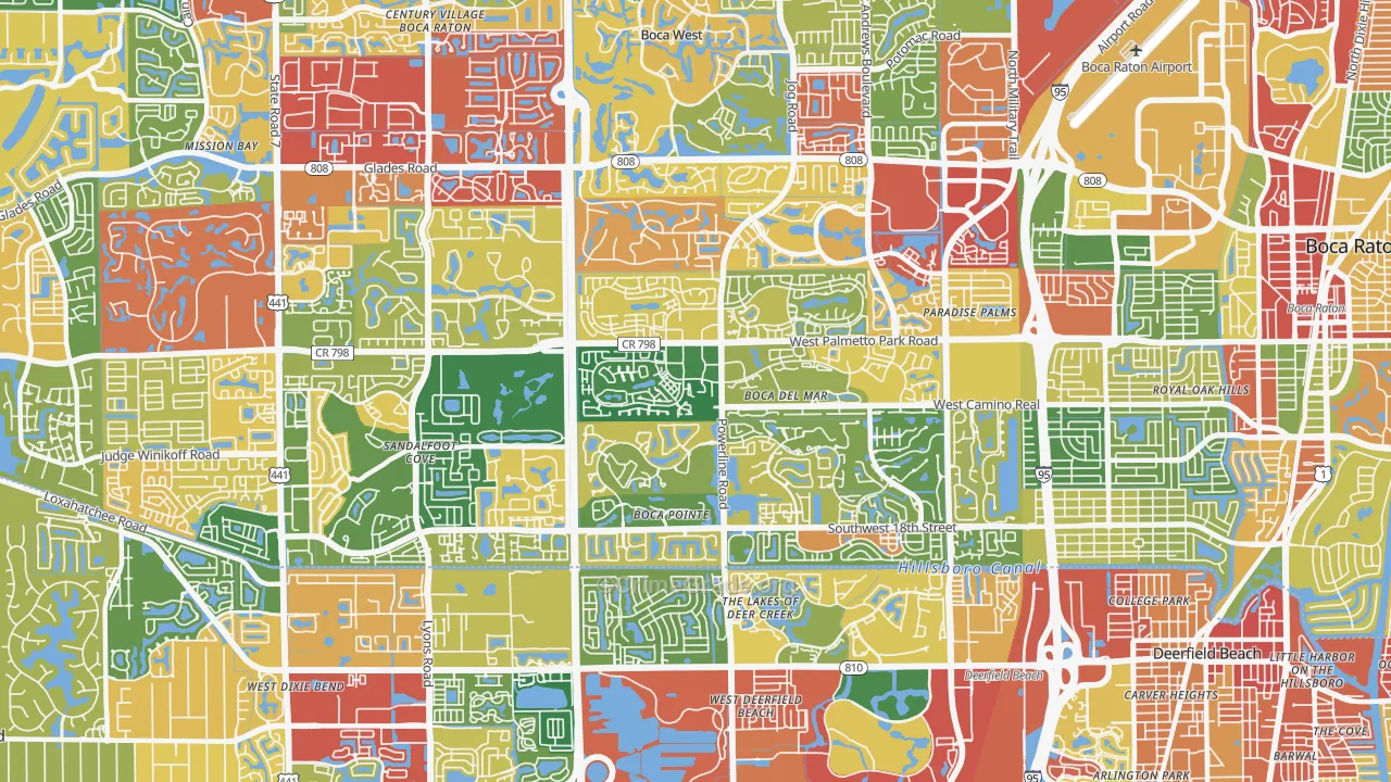 33433, FL Map of Theft Rates