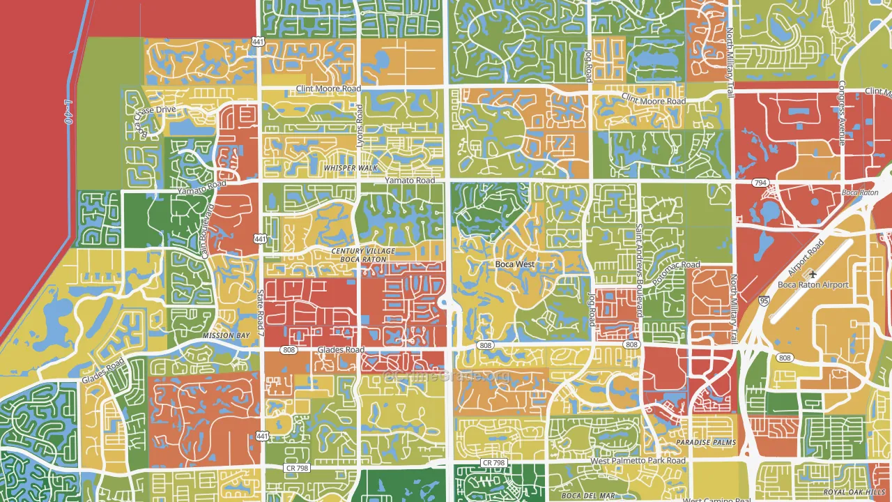 33434, FL Map of Theft Rates