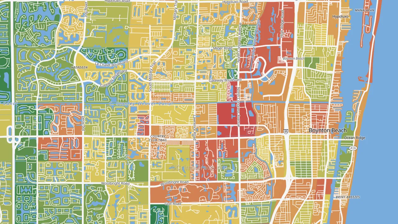 33436, FL Map of Theft Rates