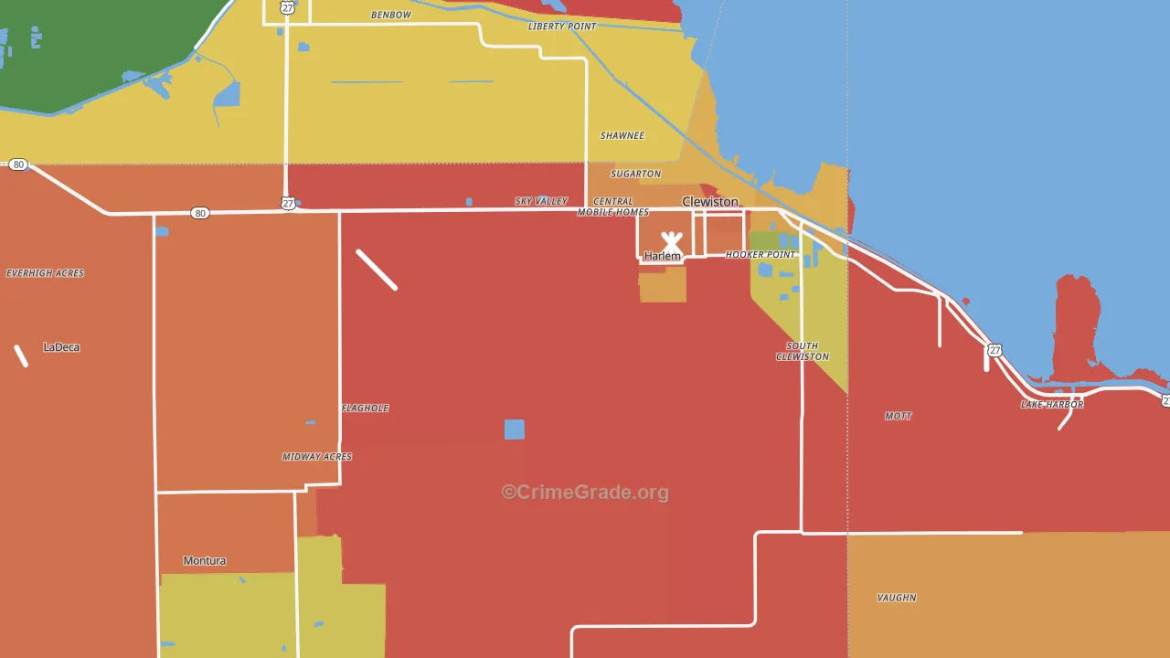 33440, FL Map of Theft Rates