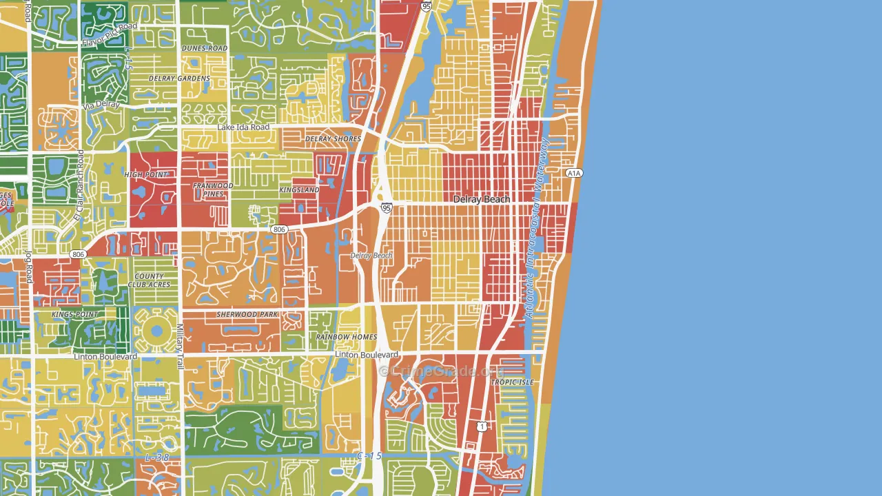 33444, FL Map of Theft Rates