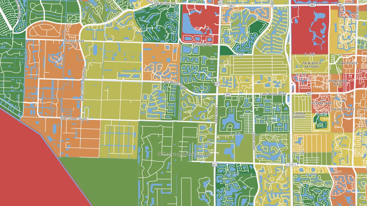 33449, FL Map of Theft Rates