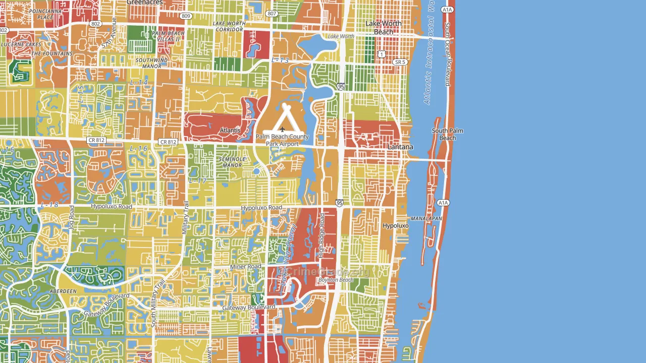 33462, FL Map of Theft Rates