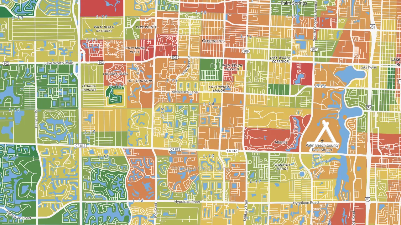 33463, FL Map of Theft Rates