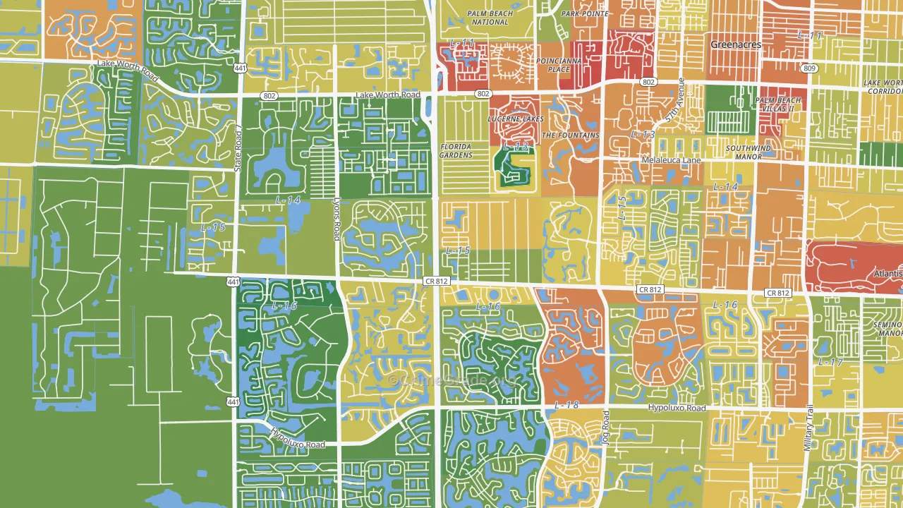 33467, FL Map of Theft Rates