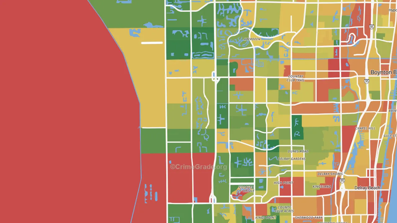 33473, FL Map of Theft Rates