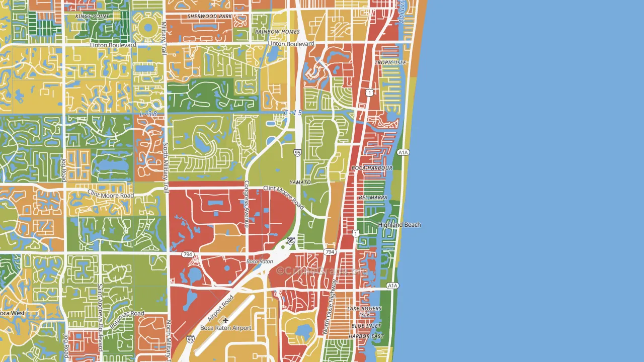 33487, FL Map of Theft Rates
