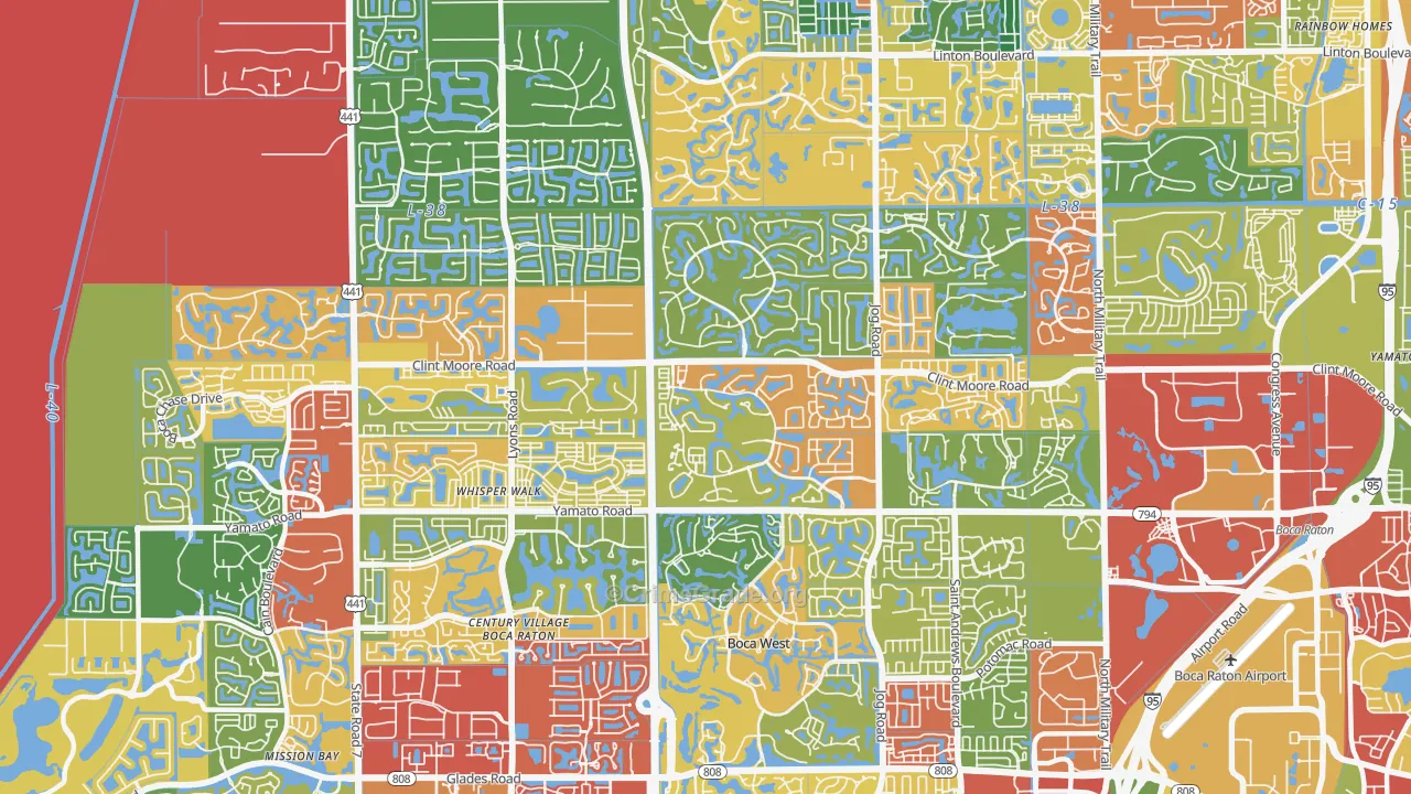 33496, FL Map of Theft Rates