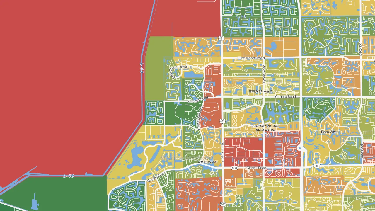 33498, FL Map of Theft Rates