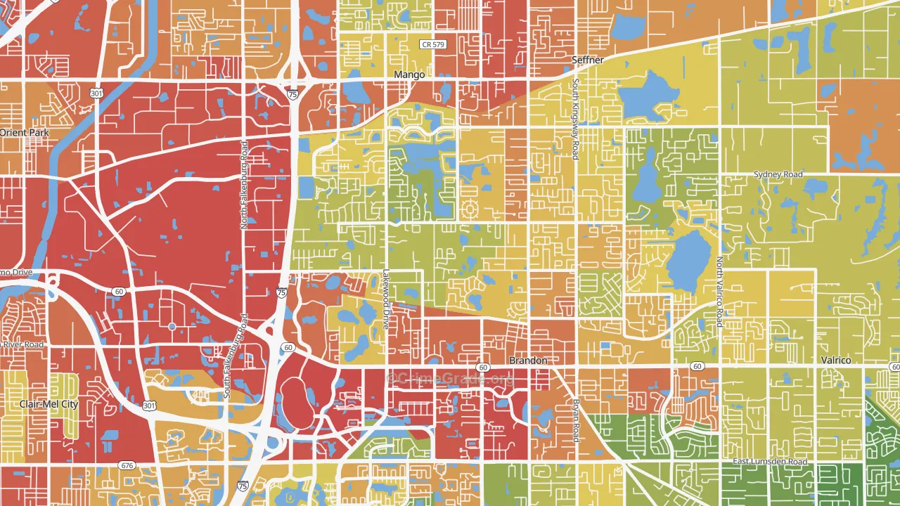 33510, FL Map of Theft Rates