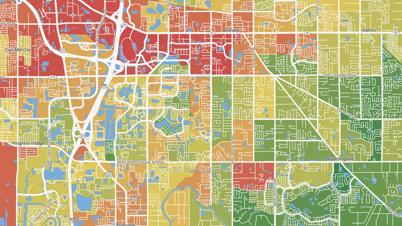 33511, FL Map of Theft Rates