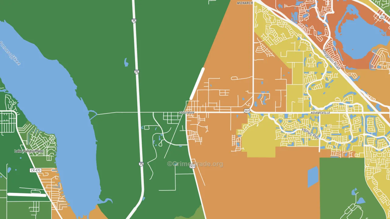 33521, FL Map of Theft Rates