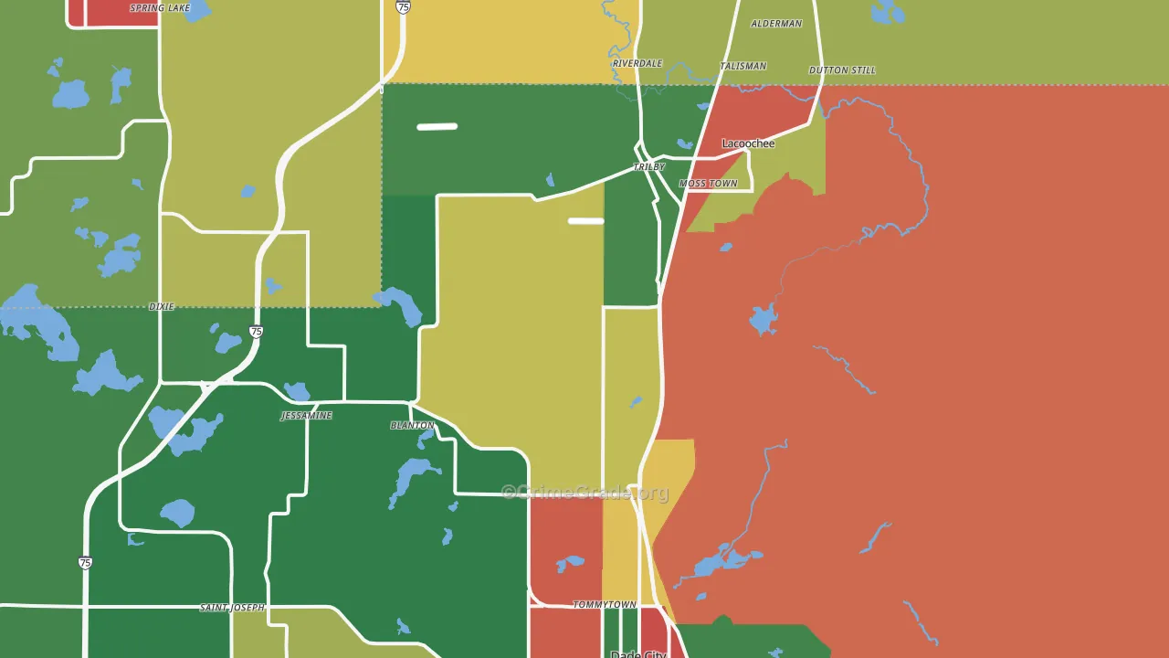 33523, FL Map of Theft Rates