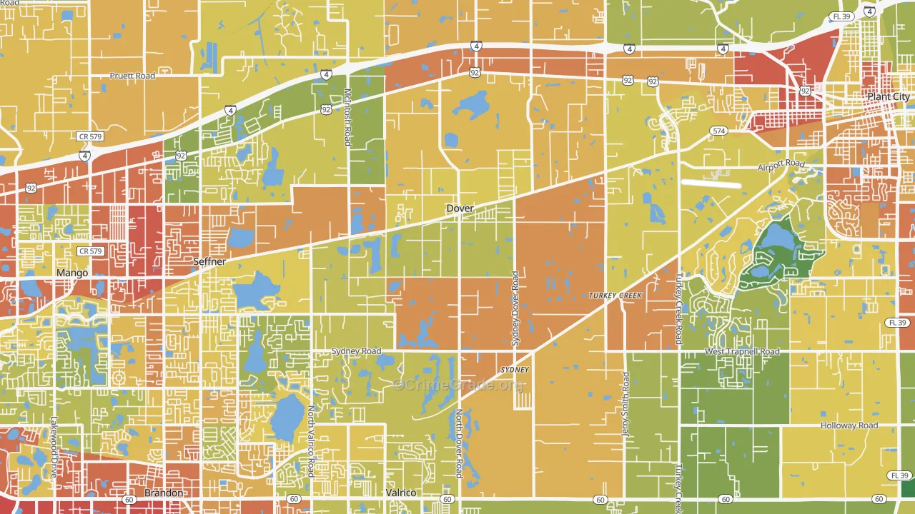 33527, FL Map of Theft Rates