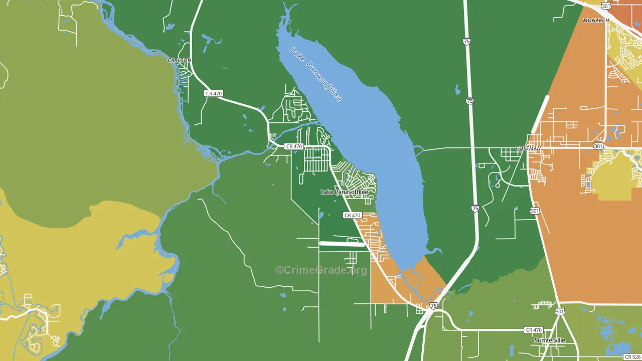 33538, FL Map of Theft Rates