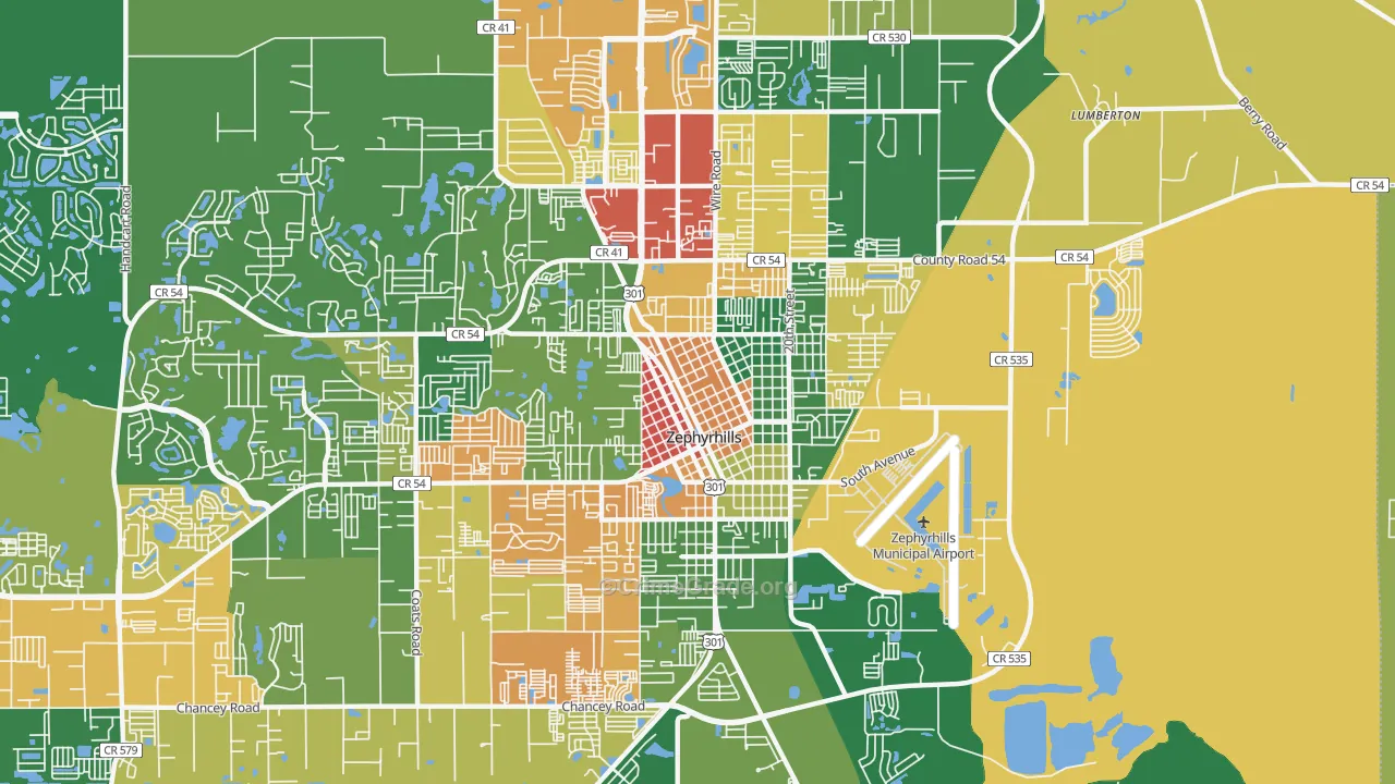 33542, FL Map of Theft Rates