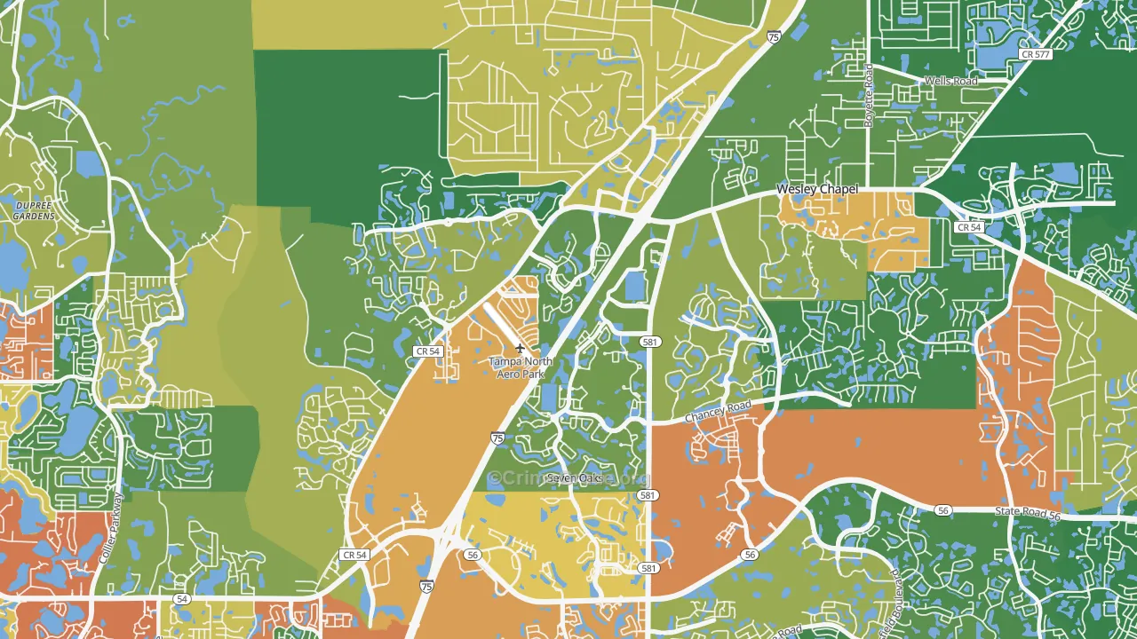 33544, FL Map of Theft Rates